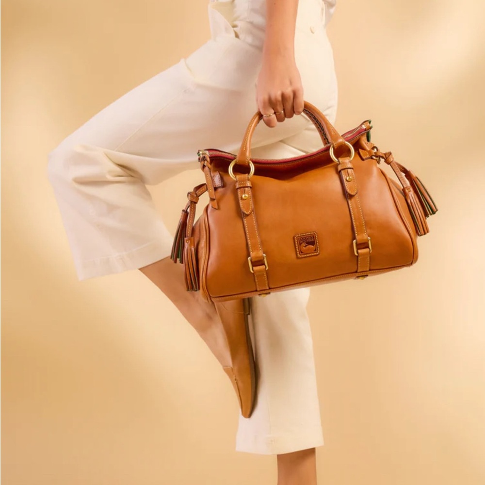Dooney & Bourke Tan Leather Satchel - Picture 5 of 16